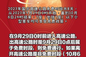 【2023高速免费时间表最新公布/2o21年高速公路免费时间表】
