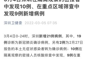 深圳昨日新增21例本土病例.深圳市昨日新增病例