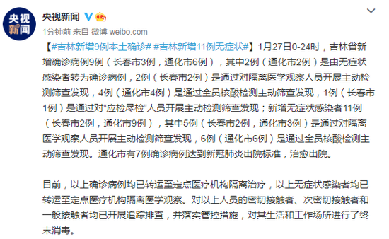 吉林省新增本土54例-吉林省新增本土确诊-第1张图片